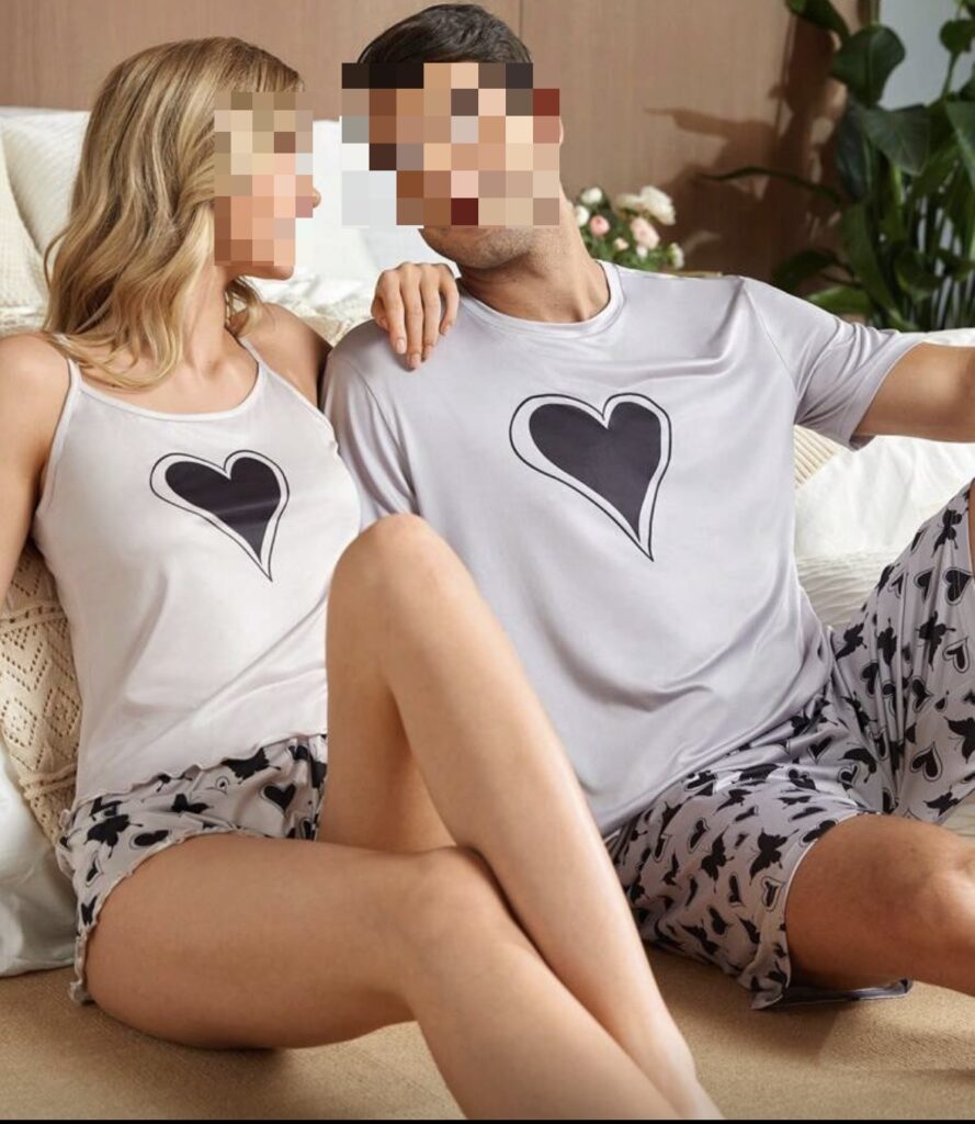 Pijamas novos para os noivos.